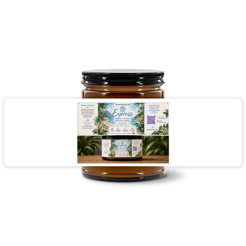Express Ritual Candle | Honeysuckle | 9 oz Soy Candle | Throat Chakra | 4EverEvolving Life