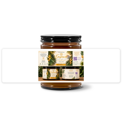 Empower Ritual Candle | Vanilla Bean | 9 oz Soy Candle | Solar Plexus Chakra | 4EverEvolving Life