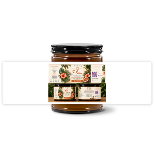 Flow Ritual Candle | Pink Grapefruit | 9 oz Soy Candle | Sacral Chakra | 4EverEvolving Life