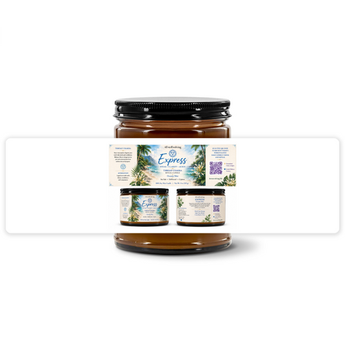 Express Ritual Candle | Honeysuckle | 9 oz Soy Candle | Throat Chakra | 4EverEvolving Life